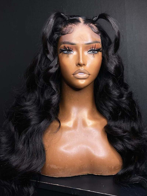 Keswigs virgin human hair HD Full Lace wigs 200 density body wave wigs