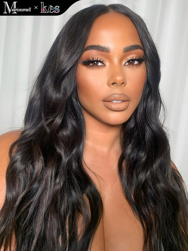 Kes x mauricecornell 24 inch 13x6 HD Lace front wigs virgin human hair 200 density lace frontal loose wave wigs natural color