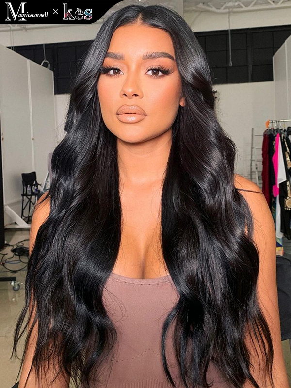 Kes x mauricecornell 26 inch 13x6 HD Lace front wigs virgin human hair 200 density lace frontal body wave wigs natural color