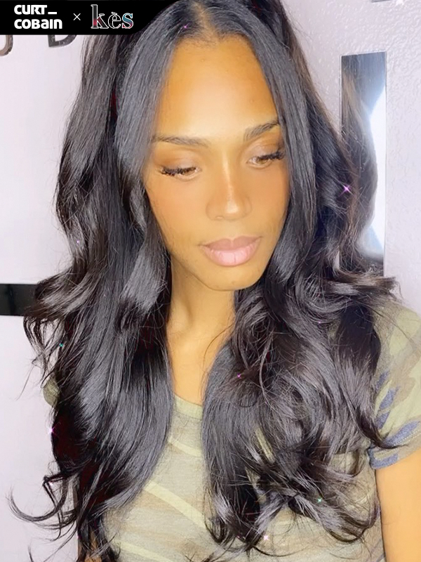 Kes x curt_cobain 20 inch 13x6 HD Lace front wigs virgin human hair 200 density lace frontal body wave wigs natural color