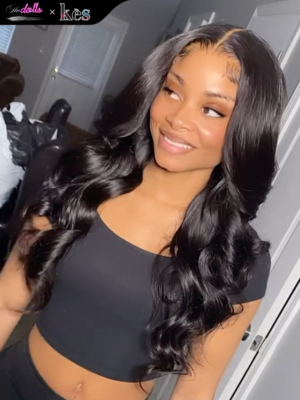 Kes x thedollsproject 22 inch 13x6 HD Lace front wigs virgin human hair 200 density lace frontal body wave wigs natural color