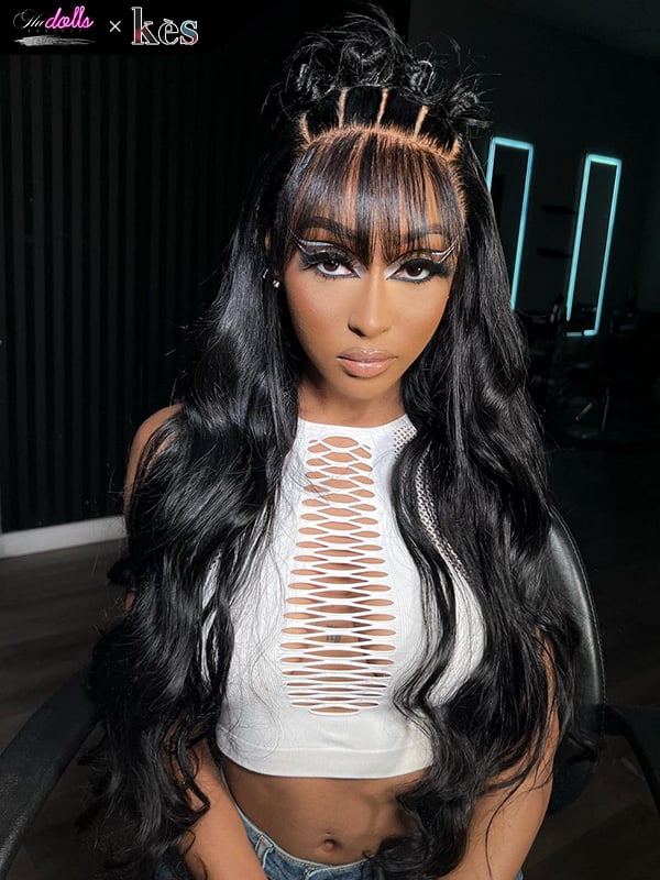 Kes x thedollsproject 30 inch 13x6 HD Lace front wigs virgin human hair 200 density lace frontal body wave wigs natural color