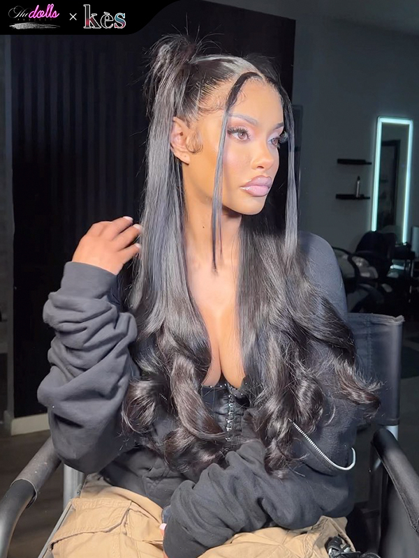 Kes x thedollsproject 24 inch 13x6 HD Lace front wigs virgin human hair 200 density lace frontal body wave wigs natural color