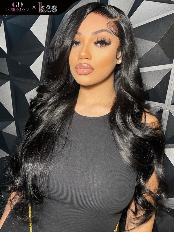 Kes x gorjessdollz 26 inch 13x6 HD Lace front wigs virgin human hair 200 density lace frontal body wave wigs natural color