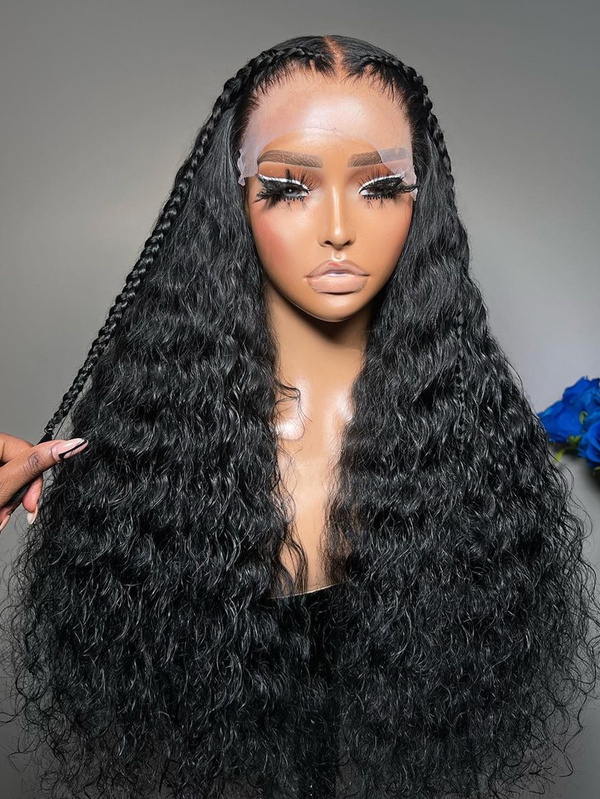 Keswigs 13x6 HD Lace front wigs virgin human hair 200 density lace frontal deep wave wigs