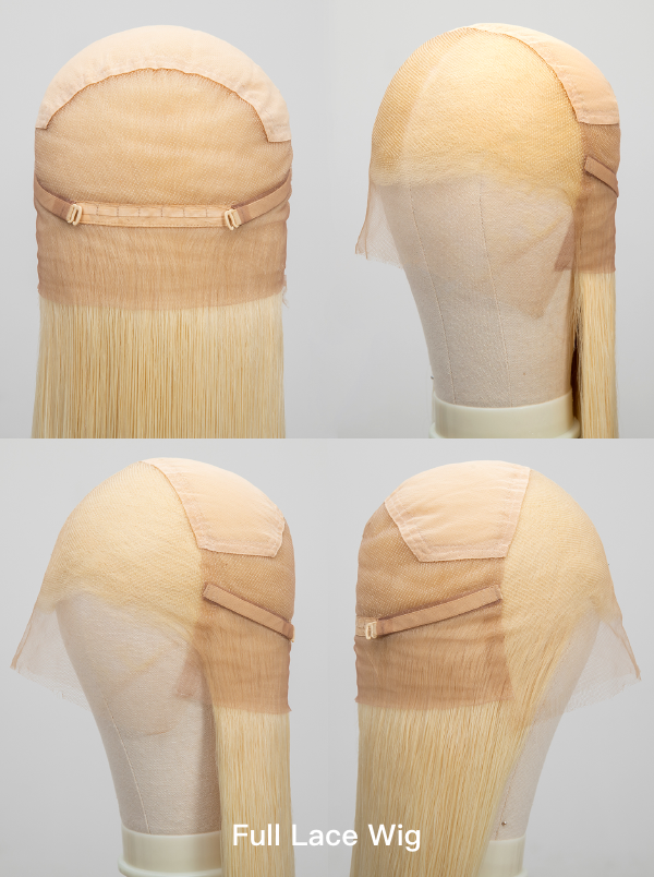 Keswigs virgin human hair HD Full Lace wigs 300 density straight wigs blonde color